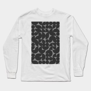 Dark Colored Geometric Pattern - Shapes #2 Long Sleeve T-Shirt